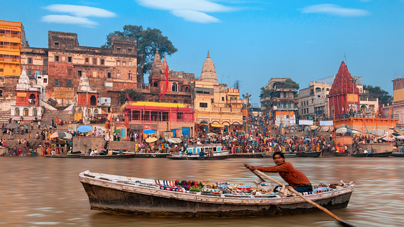 Intrepid Travel india varanasi boatman sailing holy ghats