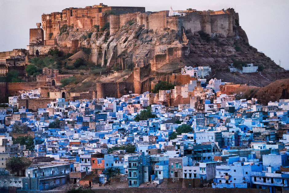 INDIA. Jodhpur, Rajasthan, 1996. A cityscape of Jodhpur.